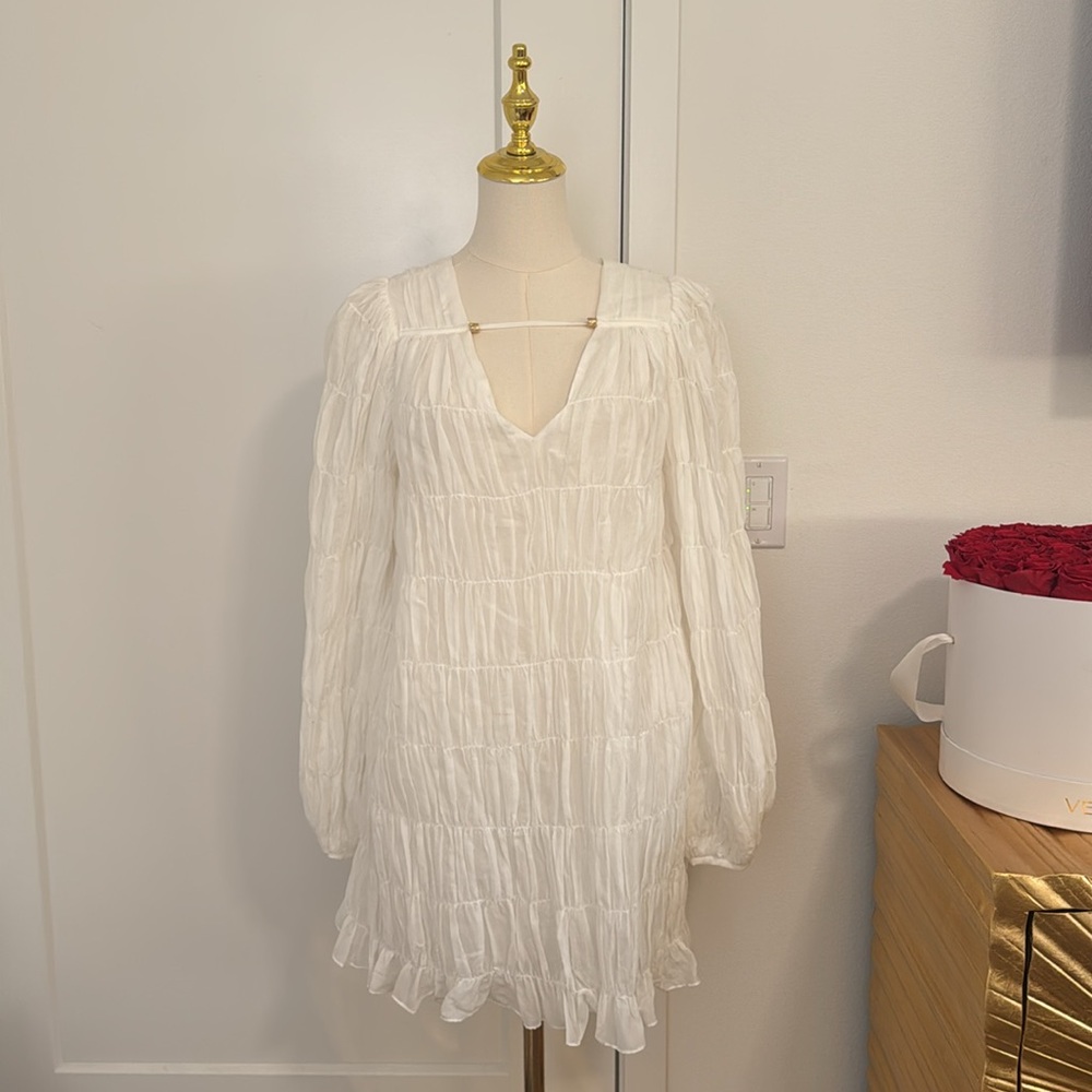 Aje Elegant White Swimwear Cover up Dress
